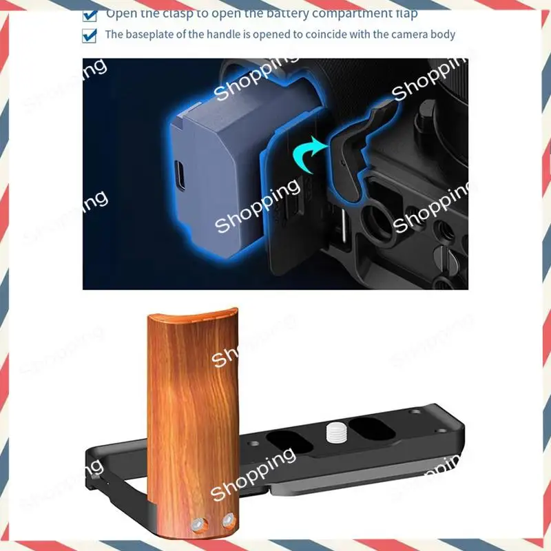 M20K Schnellwechselkäfig für Sony ZV-E10II Kamerakäfig M2 Holzgriff Schnellwechselplatte L-förmiges Zubehör Metallbasis