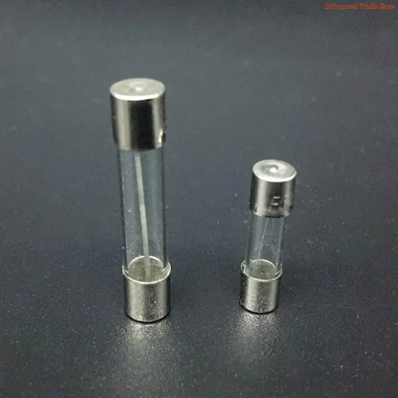 Pack of 100 Glass Tube Fuses Set Small Size Fast Glass Fuses for Home Appliances W91B