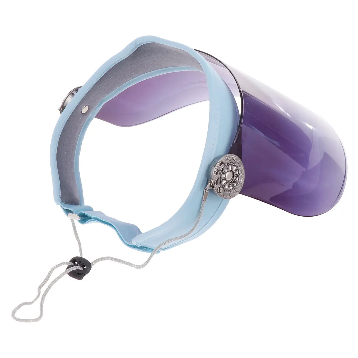 

Empty Sun Protection Hat Sky-Blue Transparent Face Cover Outdoor Riding Protective Dust-Proof Cap Breathable Beach Cycling