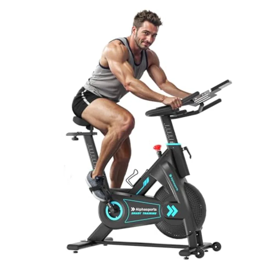 

Exercise Bike Magnetic Stationary Bike with 100 micro-Adjustable Levels Low Noise Indoor Bike with 350lbs Weight Capacity Fitne