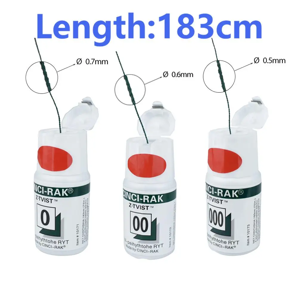 Зубная нить, одноразовая ретракционная резинка, вязаная хлопковая нить для резинки, 1 размер бутылки 0 00 000, материал для стоматолога