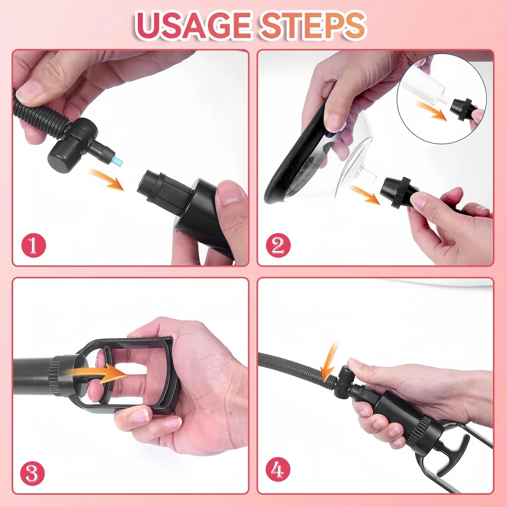 Manual Pussy Pump Vagina Clitoris Sucker Enlarge Vacuum Pump Manual Women Breast Massage Nipple Stimulator Adult Sex Toy view 5