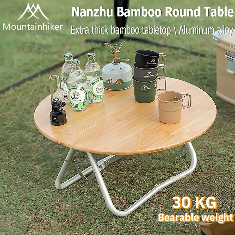 Outdoor Mountainhiker Camping Bamboo Folding Table, Portable Folding  Outdoor Dining  Picnic BBQ Table, Quick Storag