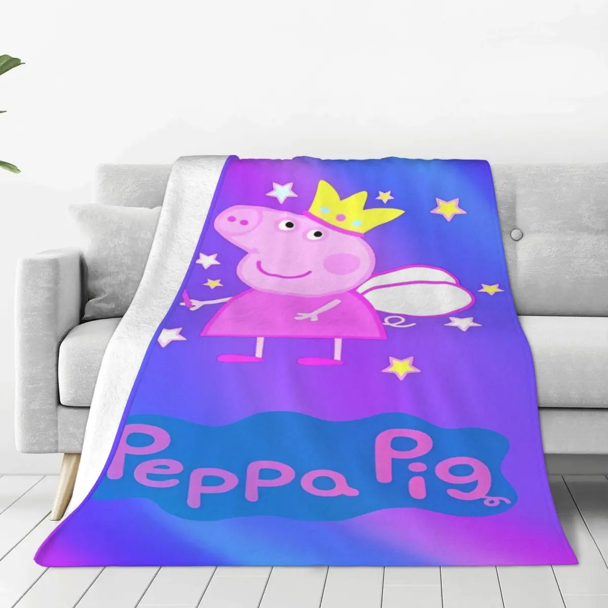 Couverture Peppa Pig Confortable, Plaid Décoratif pour la Maison, observateur, Goutte Fine pour Voyage