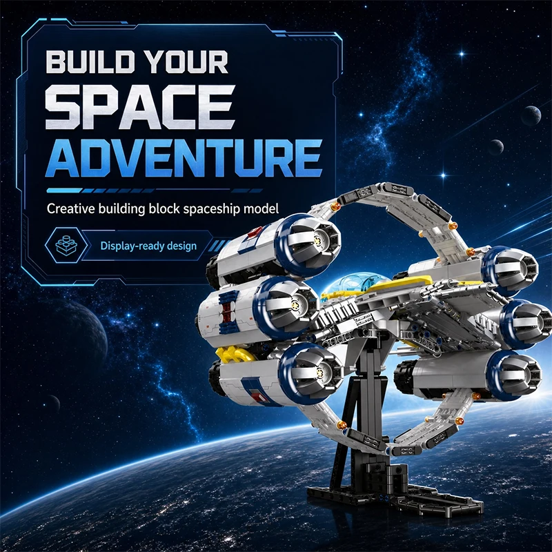 1896Pcs MOC Space Wars Star Fighter Spaceship Model Building Blocks Galaxy Sci-Fi Vehicle DIY Bricks Assembly Toys Adult Gifts view 2