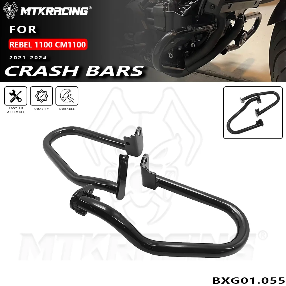 

For HONDA REBEL 1100 CM1100 2021-2024 Motorcycle Crash Bars Motorcycle Body Frame Protector Accessories
