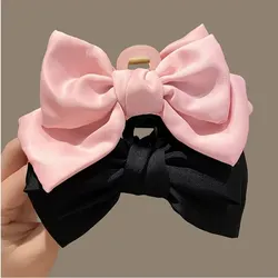 New Fashion Double Sided Big Bow Hair Claws for Women Elegant Shark Hair Clip Girl Claw Clips Hair Accessories Headwear