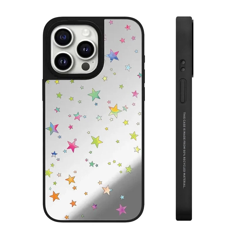

Colorful Dots Stars Mirror Surface IPhone 12 13 14 15 16 Pro Max Case - Protective IPhone Case with MagSafe
