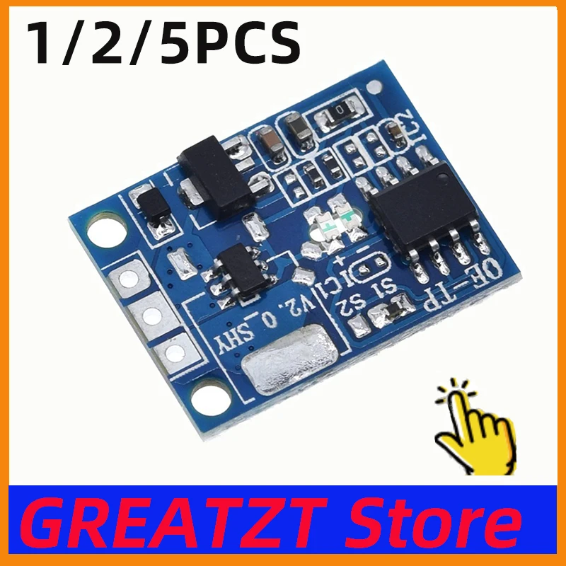 GREATZT 1/2/5PCS OE-TP capacitive touch button light touch switch module digital touch sensor LED no pole dimming 10A DC 5-12V