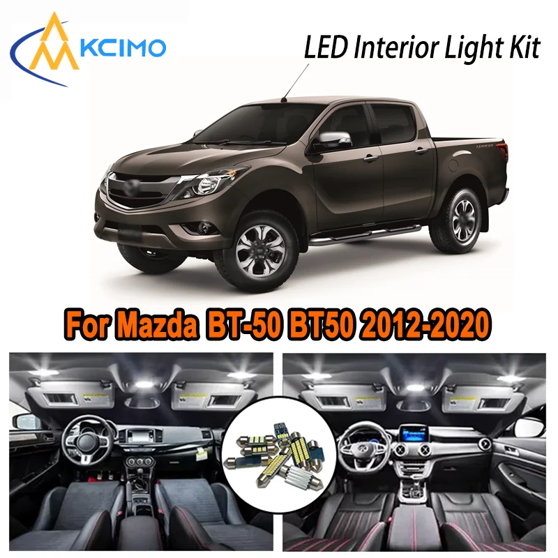 

For Mazda BT-50 BT50 2012-2020 2014 2015 2016 2017 2018 2019 LED Interior Dome Map Trunk Light Kit Car Led Lamps Canbus No Error
