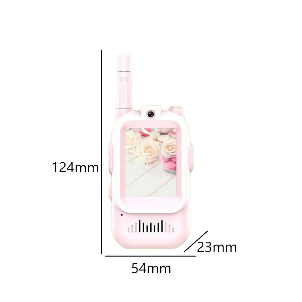 Hot! Kids Long Range Voice Communication for Home and Outdoor Use Rechargeable Video Intercom with Large 2 inch Screen