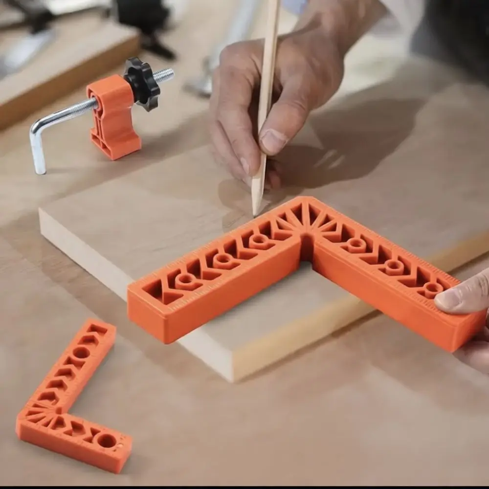 Woodworking 90 Degree Positioning Square Corner Clamp ABS Tool L Shaped Ruler For Carpentry Frame Fixation