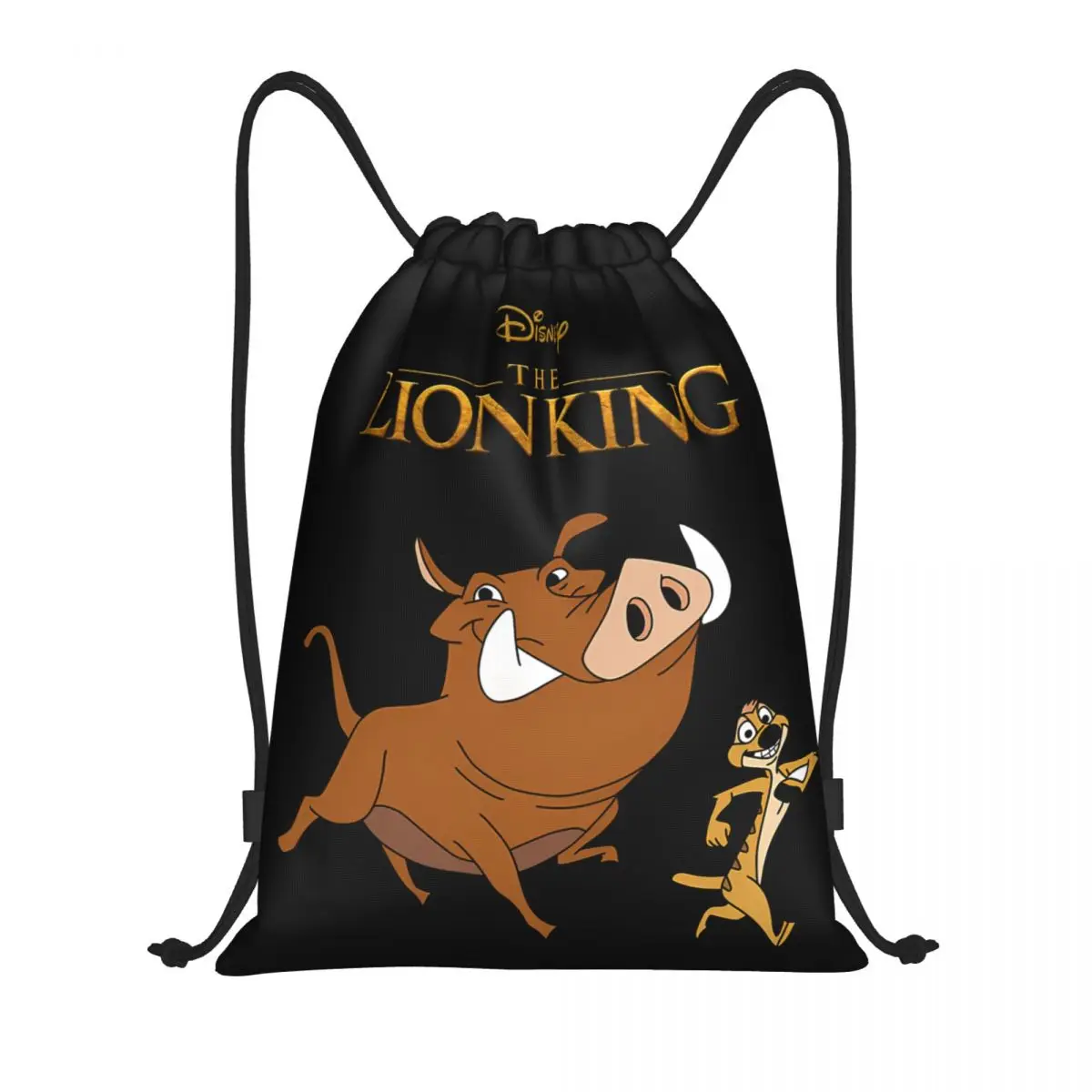 

Custom The Lion King Drawstring Backpack Women Men Gym Sport Sackpack Portable Children Movies Shopping Bag Sack