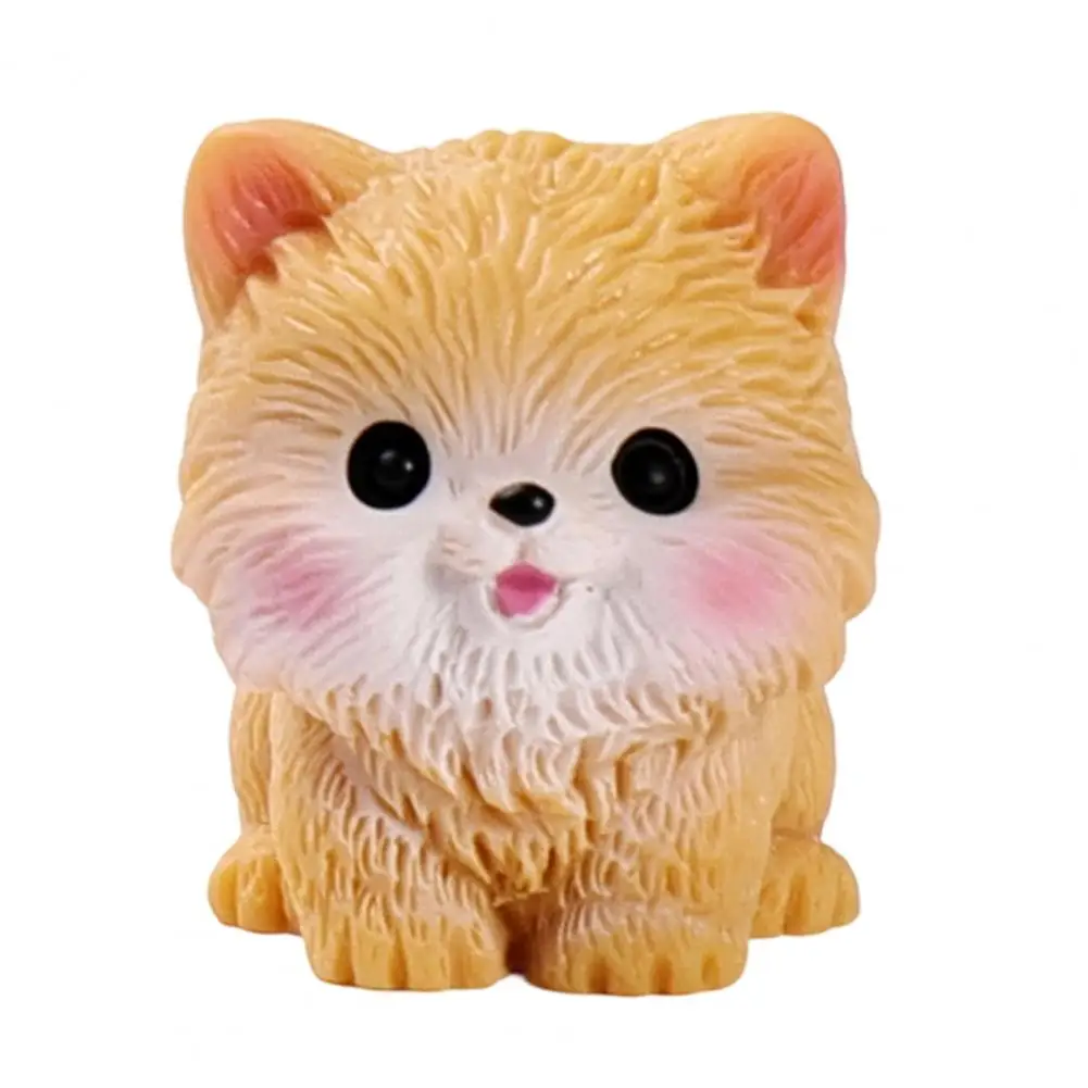 Mini Resin Figurines Small Gifts for Craft Lovers 2pcs Mini Dog Figurines Set Cute Resin Puppy Figures Small Dog for Micro