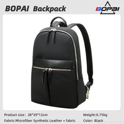 BOPAI Women Backpack 14 Inch Slim Laptop  Casual Daypack Work Backpacking Waterproof Ladies Business Anti-theft Fashion Bag