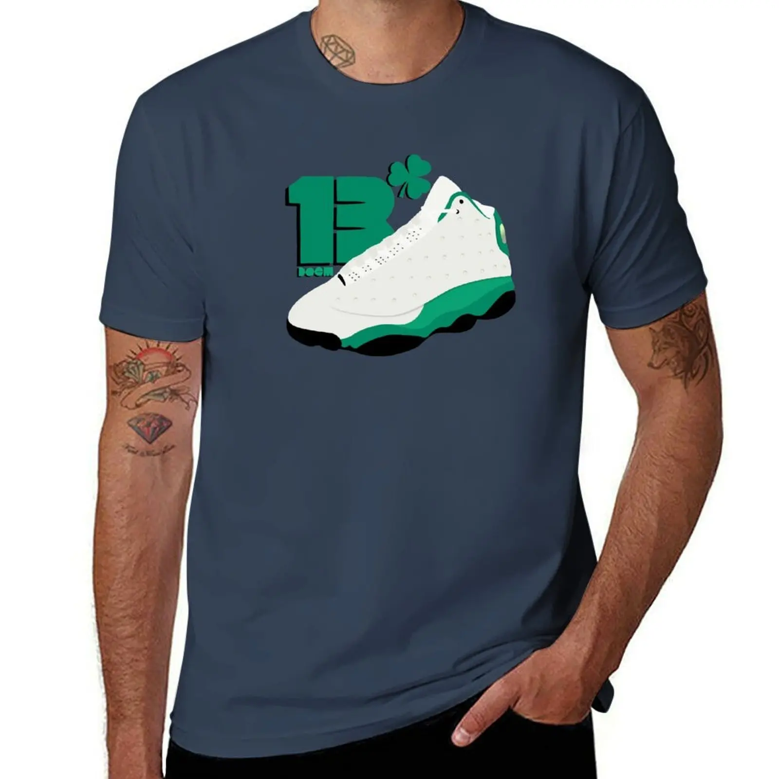 Jordán 13Lucky Green T-Shirt Plus Size Summer Casual T-Shirt