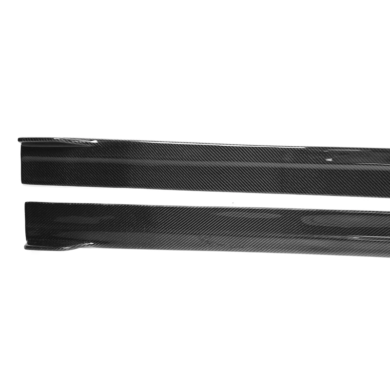 تنورة جانبية طراز STLFC من ألياف الكربون FD لسيارة Mercedes Benz CLA Class W118 Sports 2020 + تنانير جانبية من ألياف الكربون السوداء اللامعة W118 #4