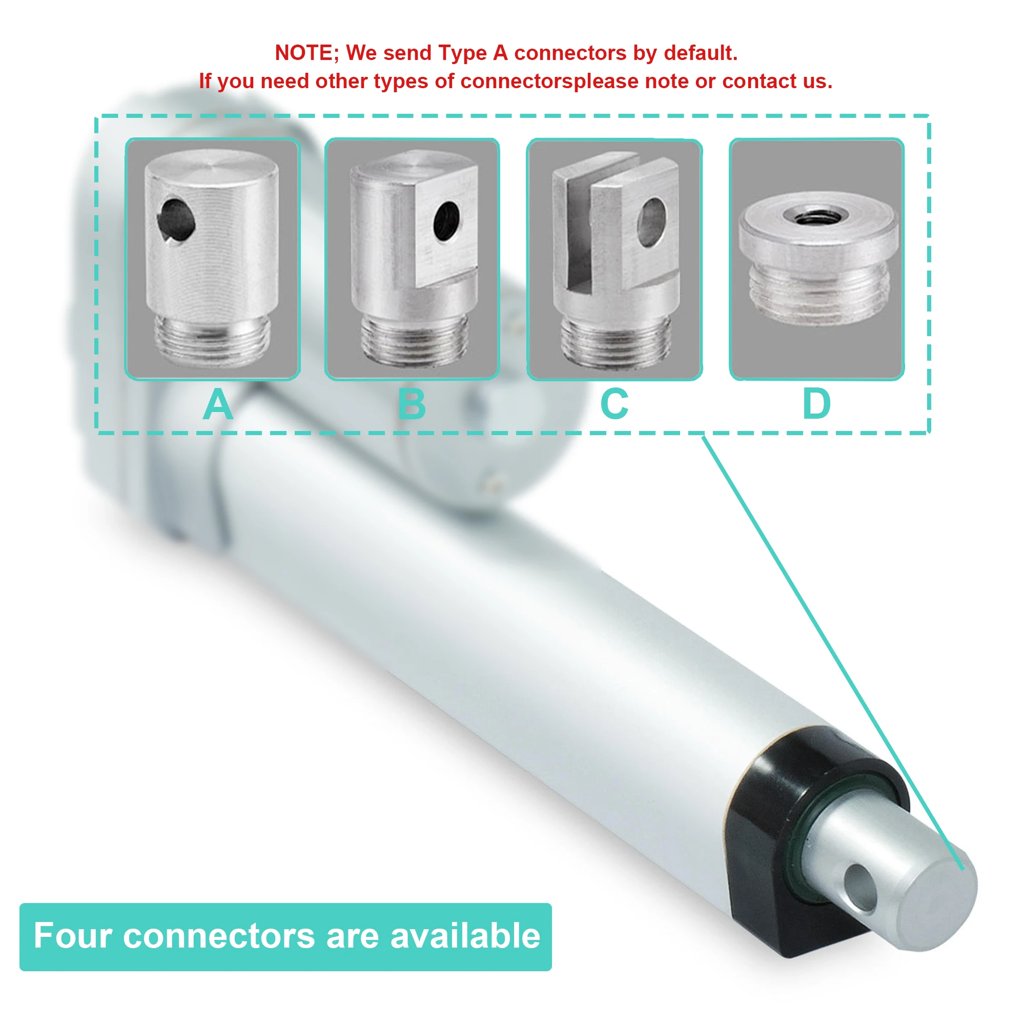 Krihom Linearantrieb 1000N 12V 24V, 50mm 350mm 700mm 1000mm, geeignet für elektrisches medizinisches Bett, Fahrzeug-Schifffenster und Türen. – Detail 4