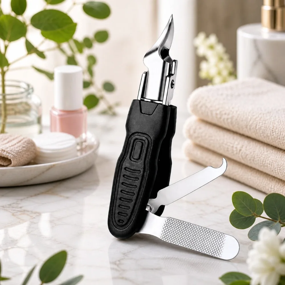 

1/2PCS Nail Clippers With File, Stainless Steel Sharp Tip Nail Cutter For Fingernails And Toenails, Multifunction Manicure Pedicure Tool Set, Portable Precision Nail Trimming Kit For Home Travel Daily Care Use