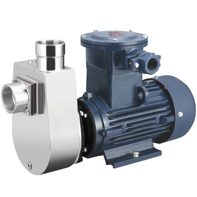 304 Stainless Steel Self-priming Pump Corrosion-resistant Chemical Acid Base Methanol Explosion-proof Booster Pump