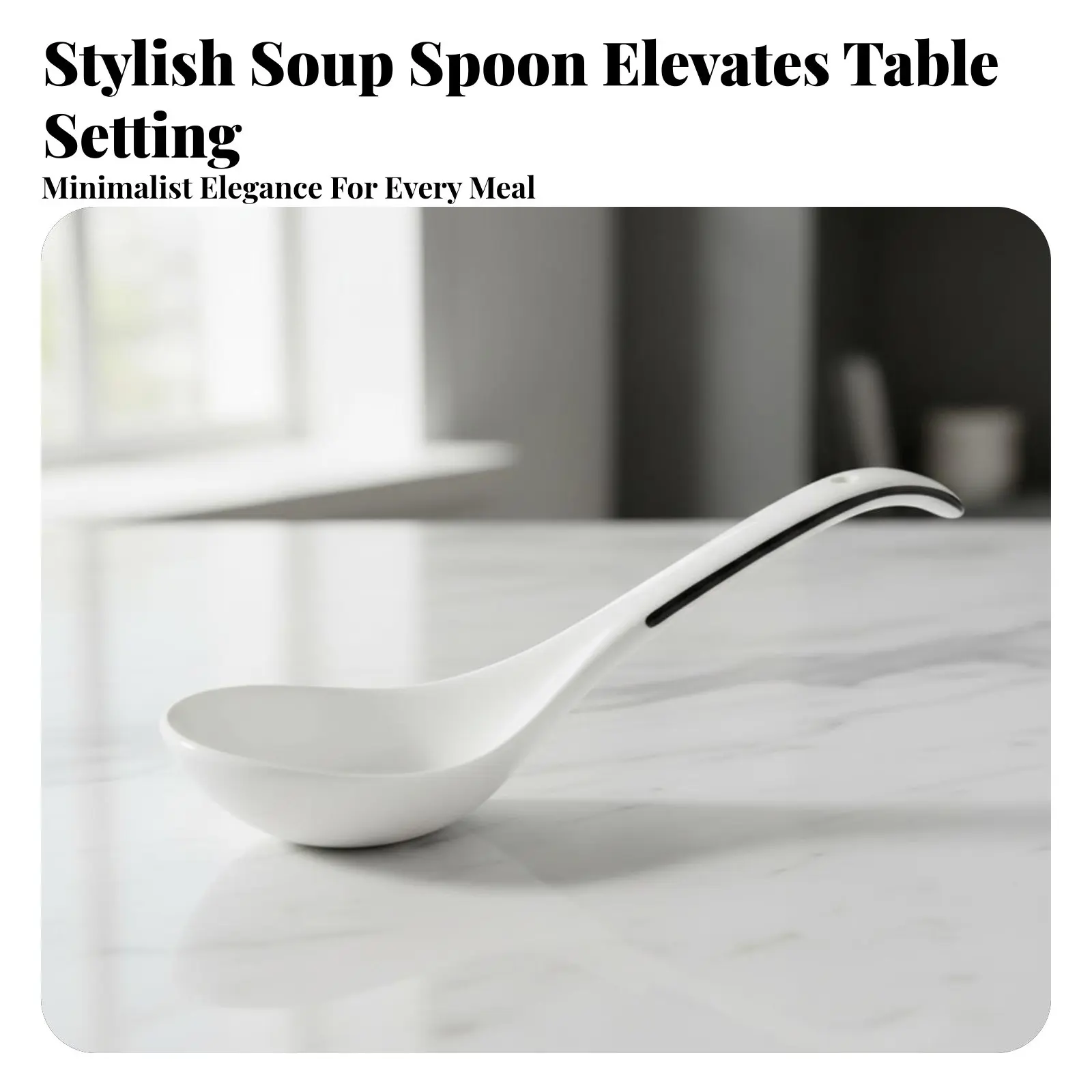 Double Handle Ceramic Soup Bowl With Spoon, Audrey Spot Design, Large Household Bowl For Pasta, Fish Soup, Stew