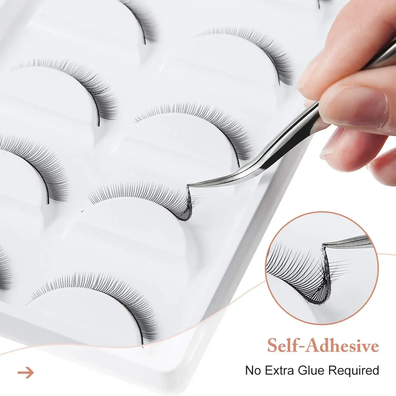 5-50 Pairs Lash Strips Practice Lashes Bottom Half Cateye Wedding Gift Eyelash Extensions Mannequin for Training