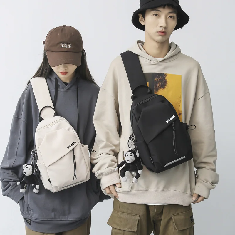Moda Nowe torby na klatkę piersiową Crossbody Trend uliczny Torba na klatkę piersiową Unisex Wysokiej jakości nylonowa torba na ramię Marka Projektant Pakiety telefoniczne Torebka