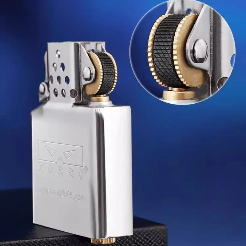 

Внутренний вкладыш механизма зажигалки Zorro, модель обновления второго поколения, ретро-шлифовальный круг, зажигание, защита от зачистки мрамора