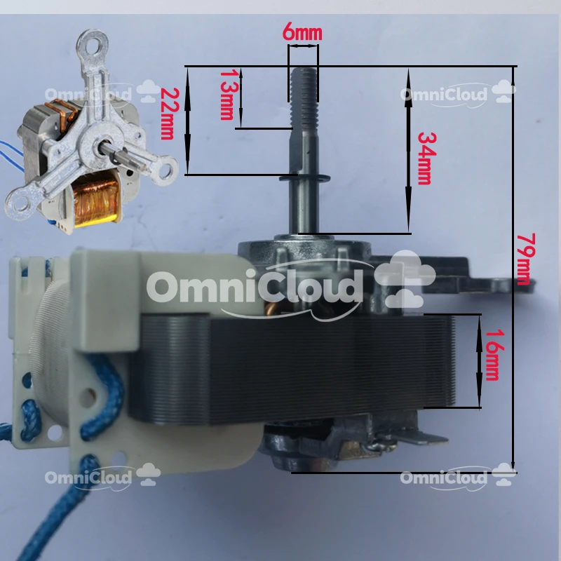 

Двигатель фритюрницы YJ61-16/13/10 - Однофазный двигатель, с экранированным проводом, асинхронный тип, универсальный двигатель вентилятора