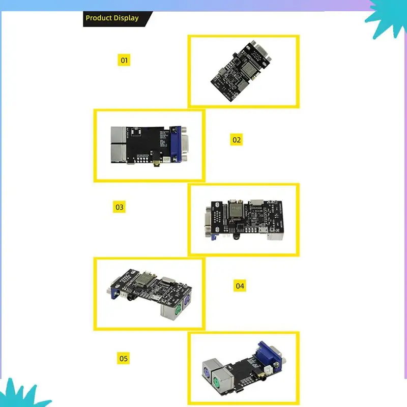 ABZW 3X Fabgl VGA32 VGA ESP32 Module PSRAM V1.4 contrôleur PS/2 souris clavier bibliothèque graphique jeu ANSI/VT