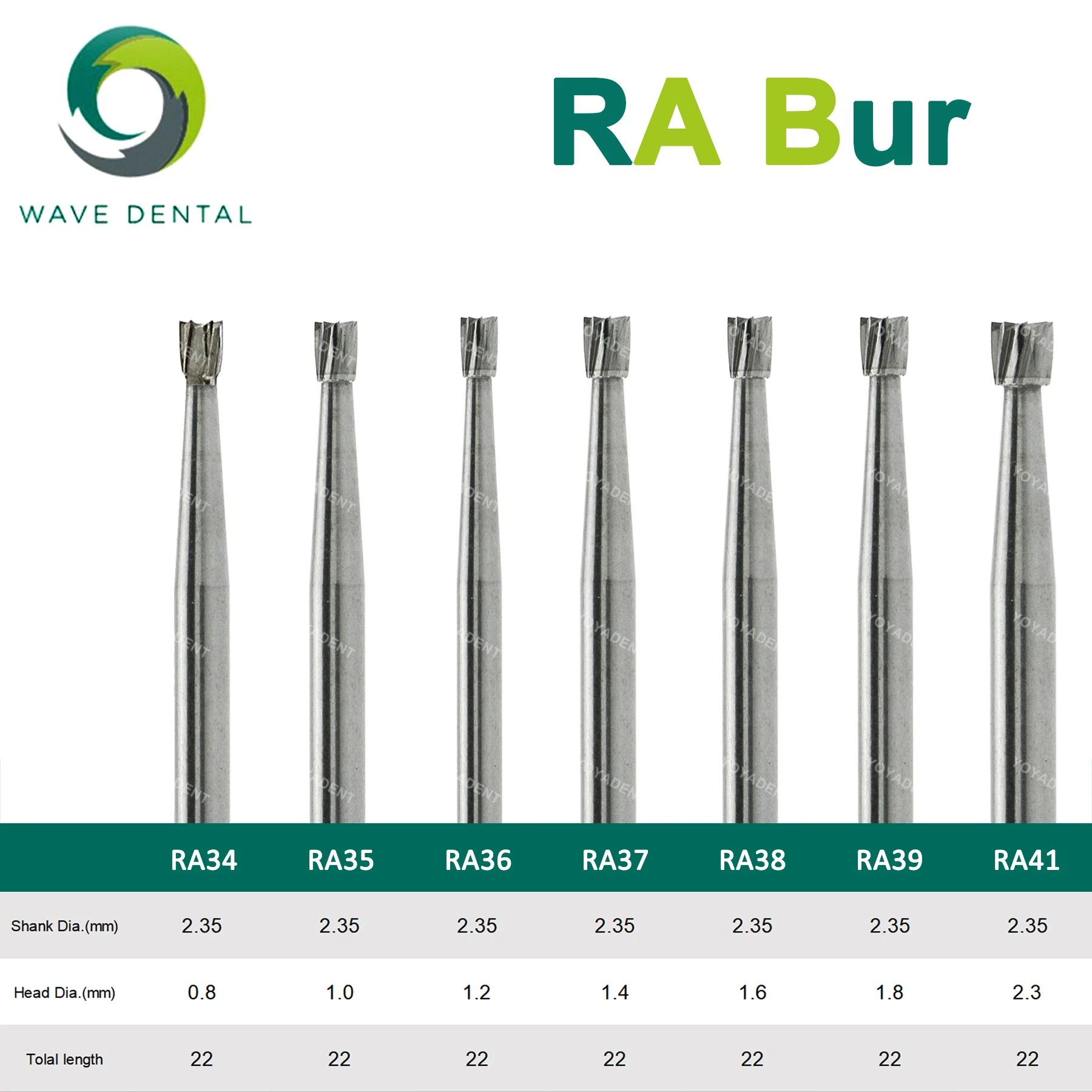 موجة طب الأسنان الحفر كربيد التنغستن الفراولة التدريبات 2.35 مللي متر ل قبضة يد بسرعة منخفضة أدوات طبيب الأسنان 5 قطعة/الحزمة أدوات طب الأسنان