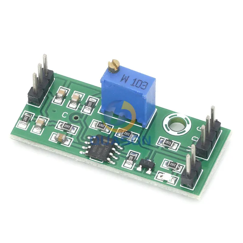 LM393 Voltage Comparator Module Signal Waveform Adjustable High Low Level/Load Drive Dual Channel 4.5-28V High Voltage Module