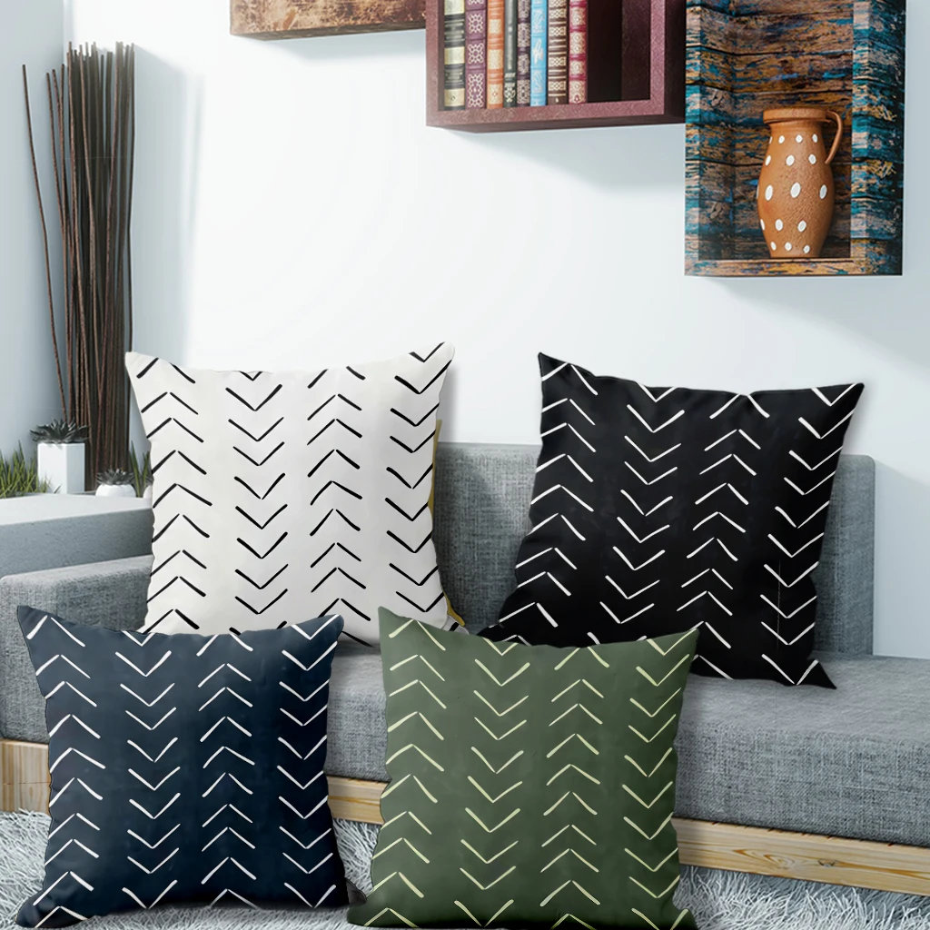 

4pc Chevron Patterned Pillowcases for StyleSuitable for sofa car bedroom decorative cushion cover pillow cover