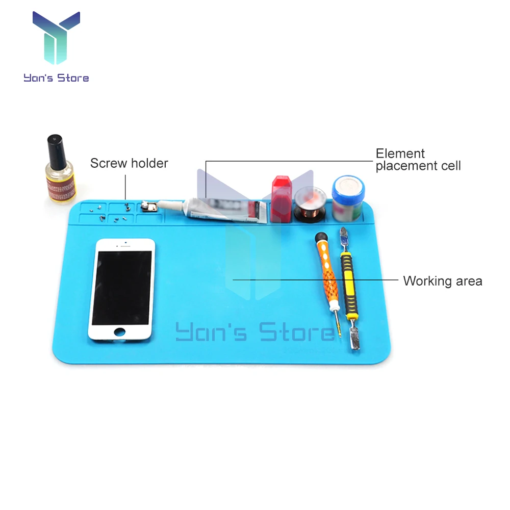 30X20cm Heat Insulation Working Mat Heat-resistant Soldering Station Repair Insulation Pad Insulator Pad Maintenance Platform