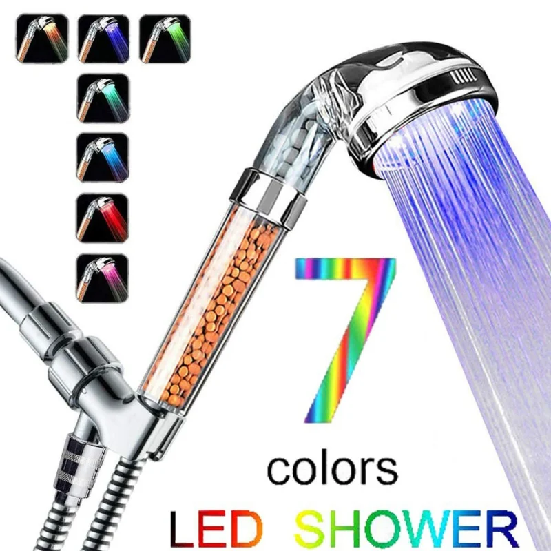 7 Color Led Shower Handheld Shower Head Bathroom Accessories