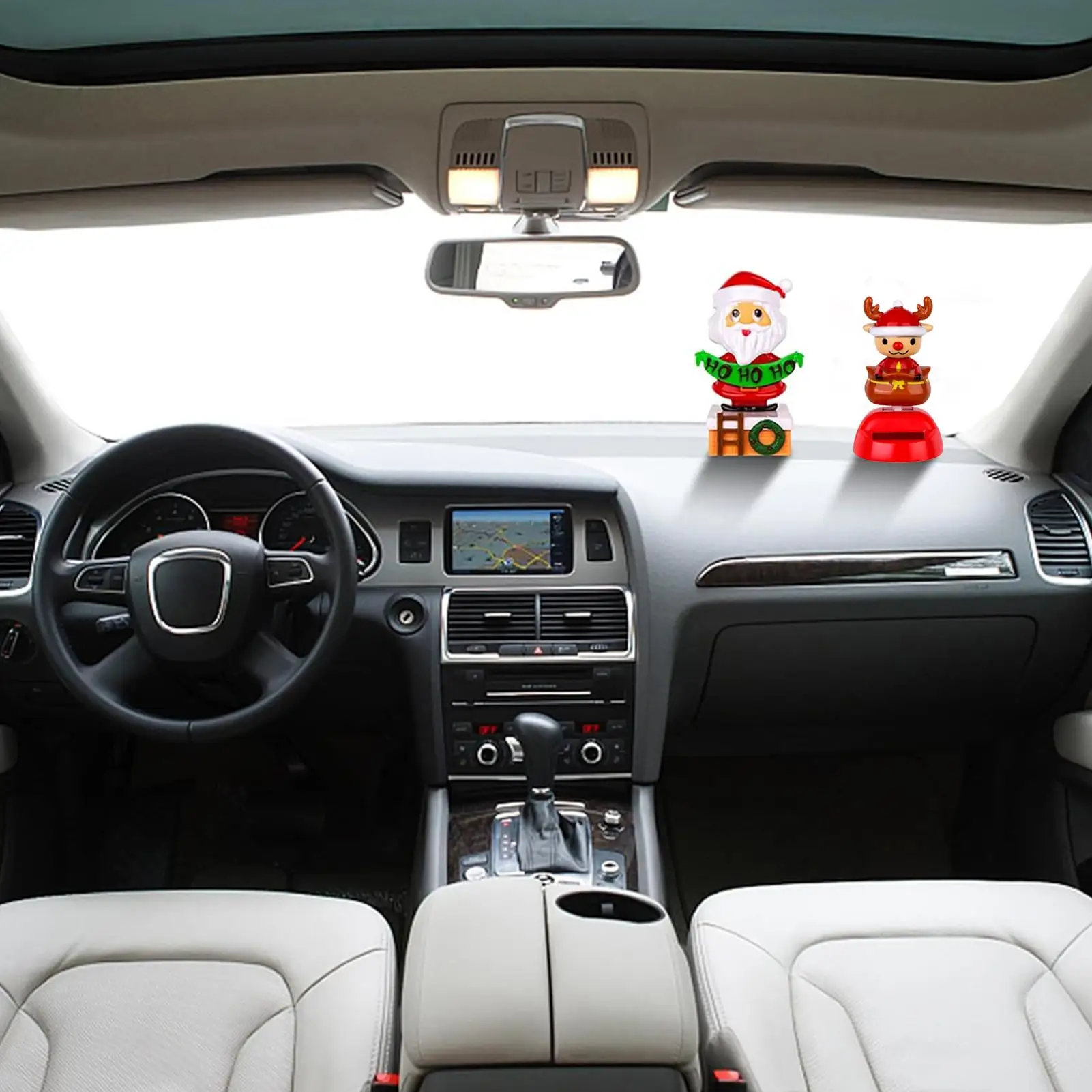 Christmas Dashboard Dancing Toy 6 Pieces Decorative Christmas Santa Claus Dancer Doll Shaking Head Toy Dancer Doll For Dorm