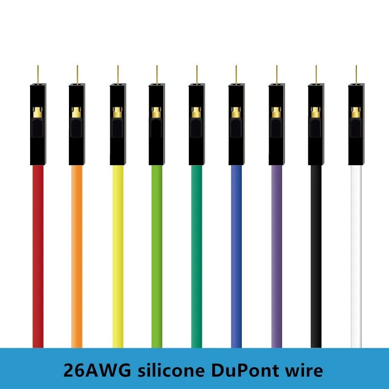 10pcs 26AWG silicone wire DuPont wire 10cm, 20cm, 30cm female to male male to male female to female 1007 # 24 terminal wire