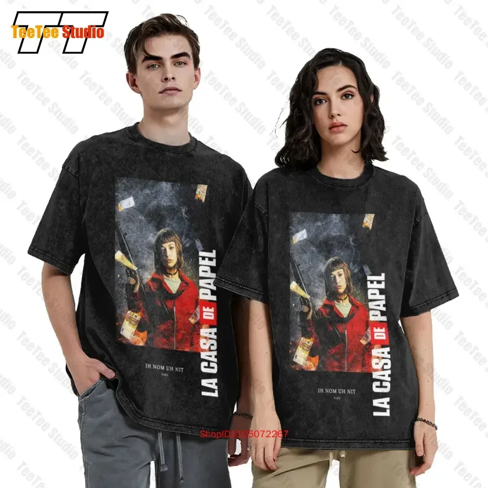 تي شيرت Ih Nom Uh Nit Tokio Money Burn Nuw Vintage كبير الحجم ZPRB