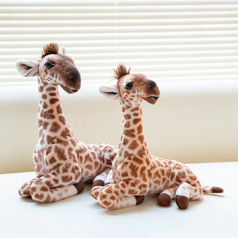 Simulierte Grasland Tier Giraffe Plüschtier Kinderzimmer Dekor liegende Giraffe Plüschtier weiche Puppe süßes Weihnachtsgeschenk