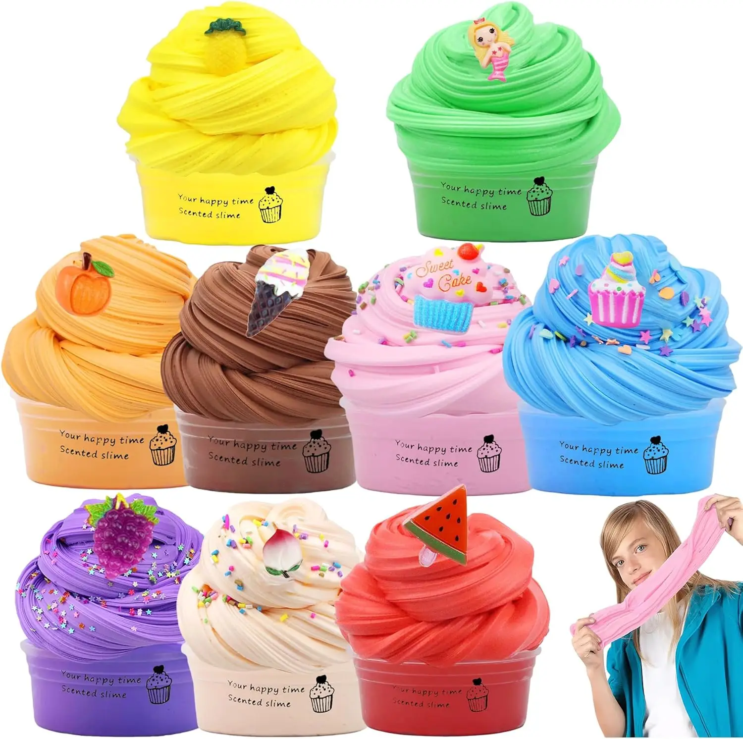 

Fabricateup Super Clay Slime DIY Soft Squishy Clay Slime Sensory Clays, Non-Sticky Stretchy Fluffy, Moldable Modeling Clays Kit