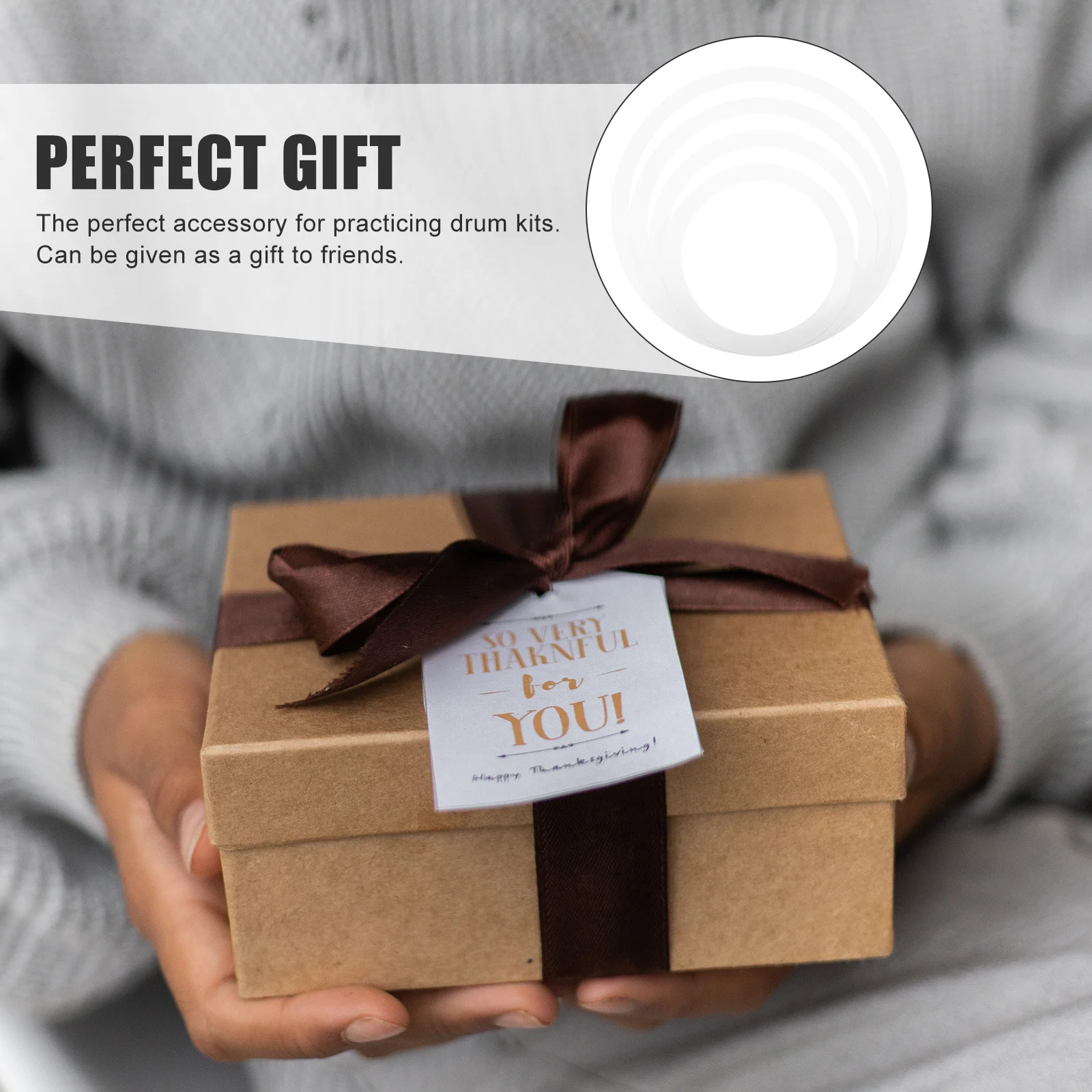 4pcs Set Drum Snare Latihan Tanpa Suara Untuk Rumah, Aksesoris Alat Musik, Snare Drum Latihan Portabel Sederhana