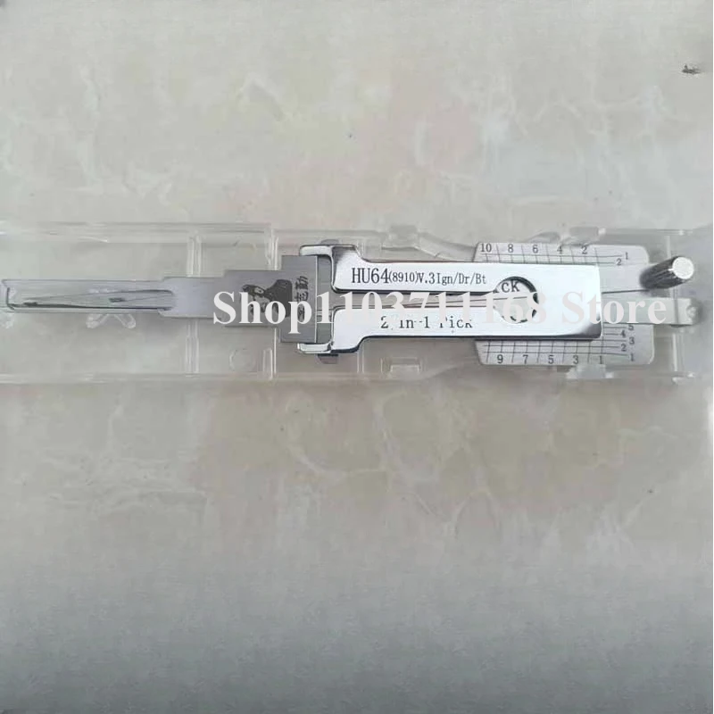 1 قطعة HU64(8910)v.3lgn/Dr/Bt Lishi أدوات نموذج Lishi 2-in-1 أدوات الأقفال لأقفال السيارات-لمرسيدس/s-Ben/z Lockpick