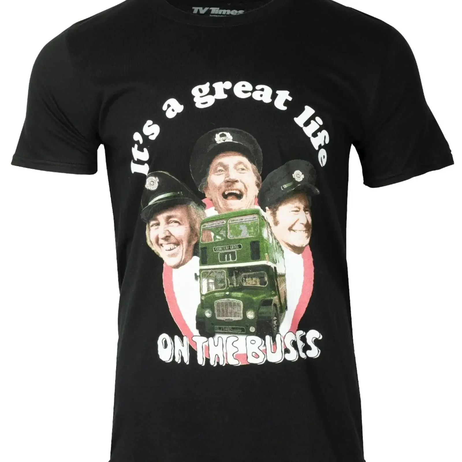 On The Buses TV Show It s a Great Life with Stan Blakey Jack Themed T Shirt vintage Washed homme Slightly graphic Breathable