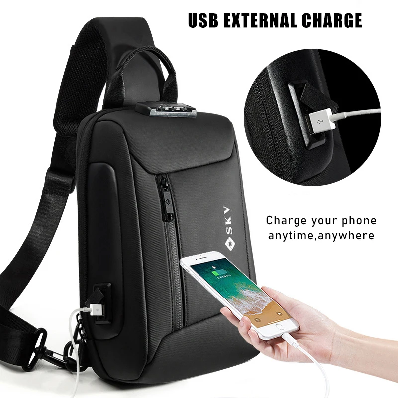 Designer Anti-Theft Crossbody Men Multifunctional Shoulder Waterproof Short Trip Chest Bag for Male Sport Running Messenger Pack