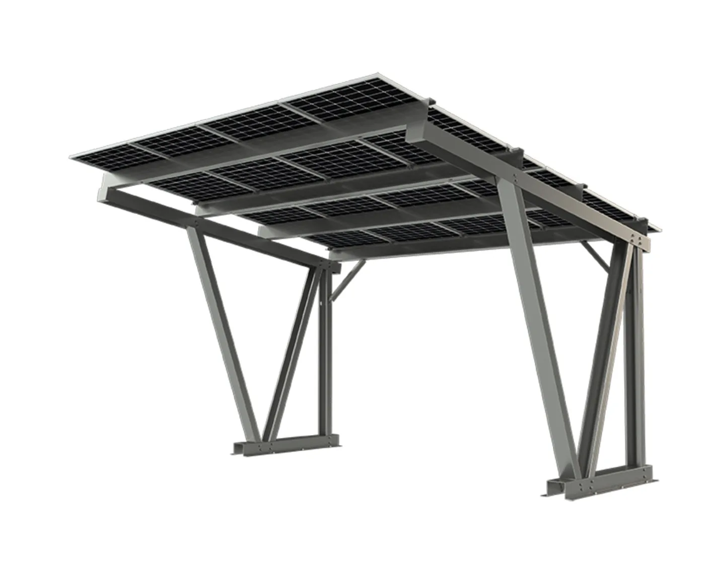 Steel Photovoltaic Solar Bracket Solar Vertical Ground Mount Vertical Solar Panel PV Farms Rack Bracket Support - Detail 1