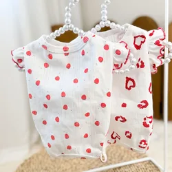 Pijama estampado overol para perros pequeños verano Yorkie cachorros