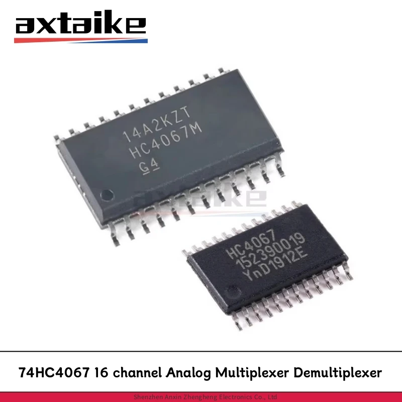 10PCS HC4067 HC4067M CD74HC4067M96 SOP24 74HC4067DB SSOP24 74HC4067PW TSSOP24 16channel Analog Multiplexer Demultiplexer IC SMD