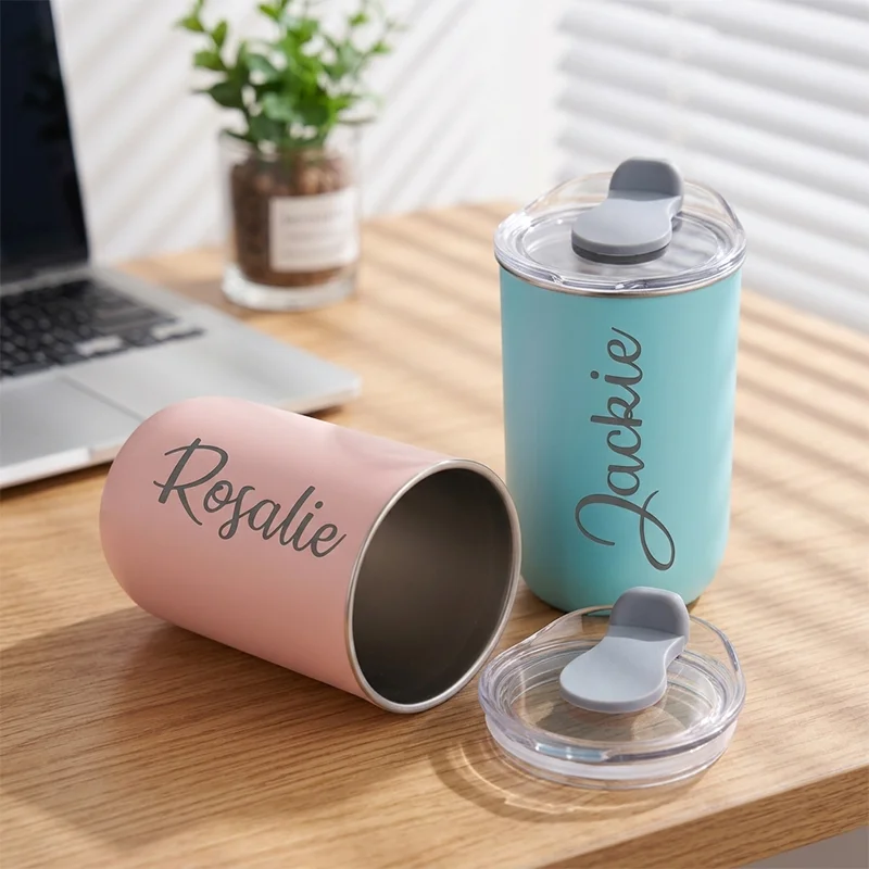 300ml Personalised Thermos Flask, Customised Stainless Steel Coffee Mug, Juice and Milk Mug The Perfect Gift for Men and Women - view 4