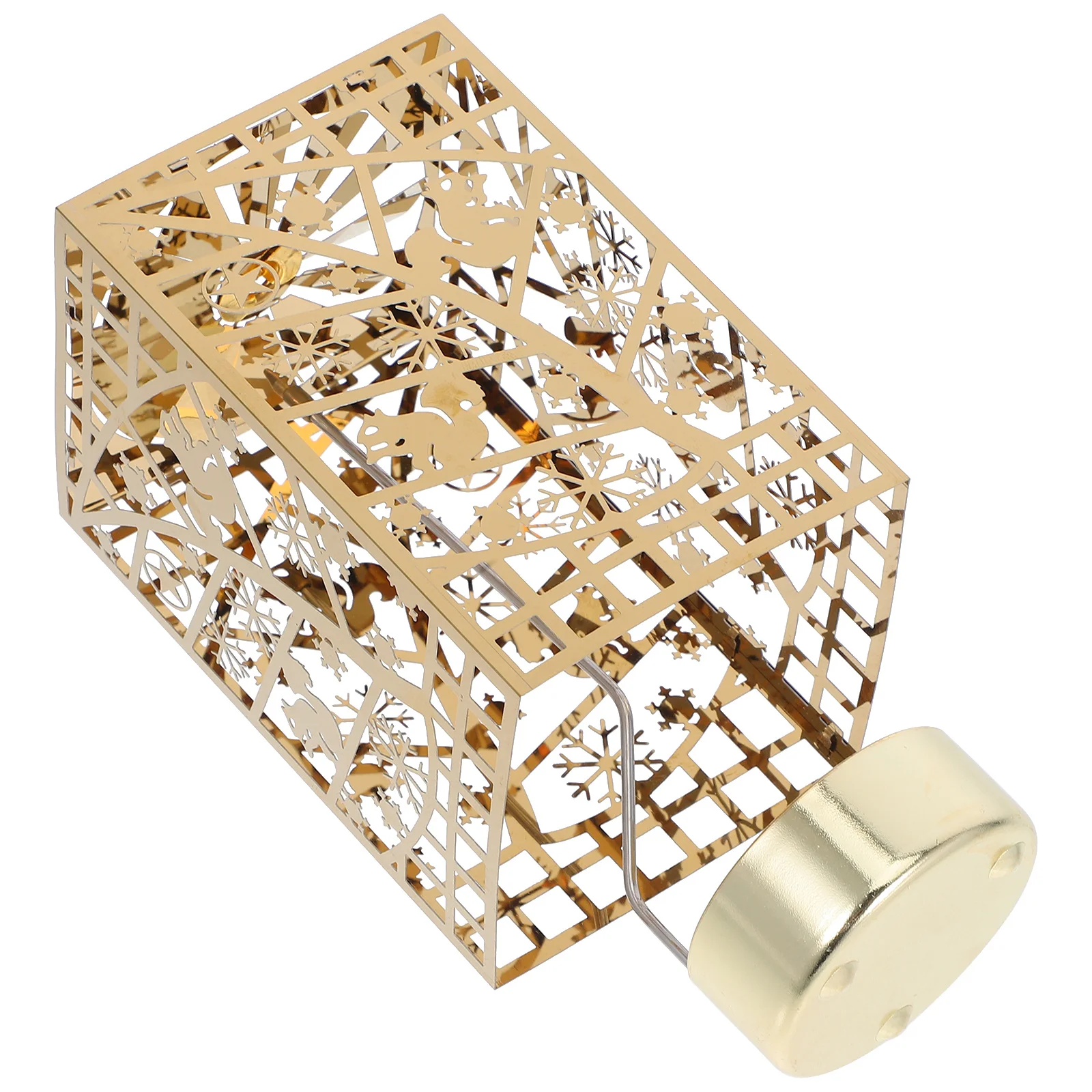 حامل عيد الميلاد ذو قاعدة ثابتة، شمعدان معدني مزخرف سهل التنظيف لزخارف الطاولة الاحتفالية والمنزلية #2