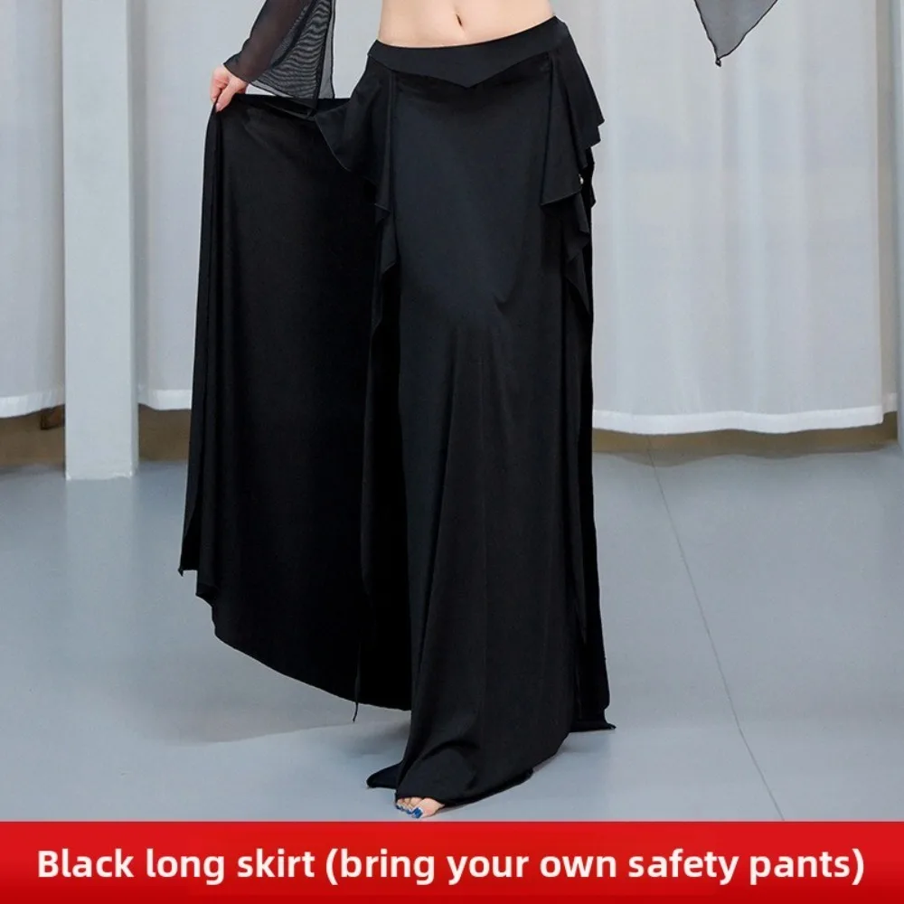 ベリーダンスロングスカート - オリエンタルダンスやコスチュームパフォーマンス用の伸縮性があり快適な練習着